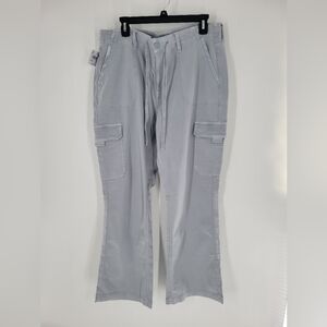 American Eagle Blue Cargo Pants Bootcut Solid Size 16 NWT Drawstring‎